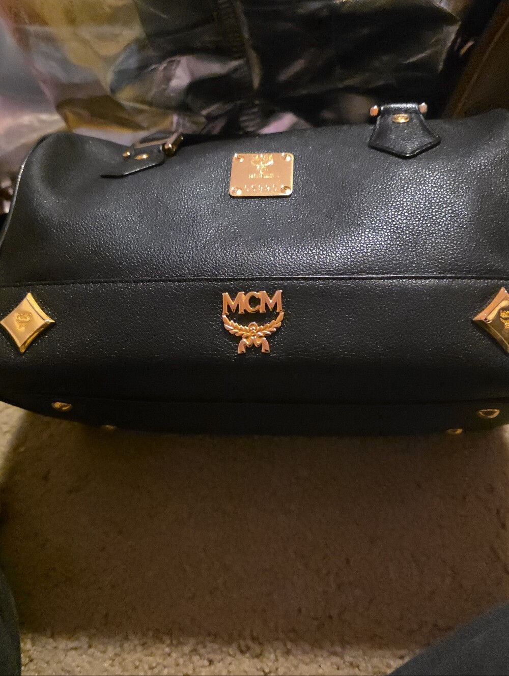 MCM Boston Black Leather Bag - Picture 2 of 13